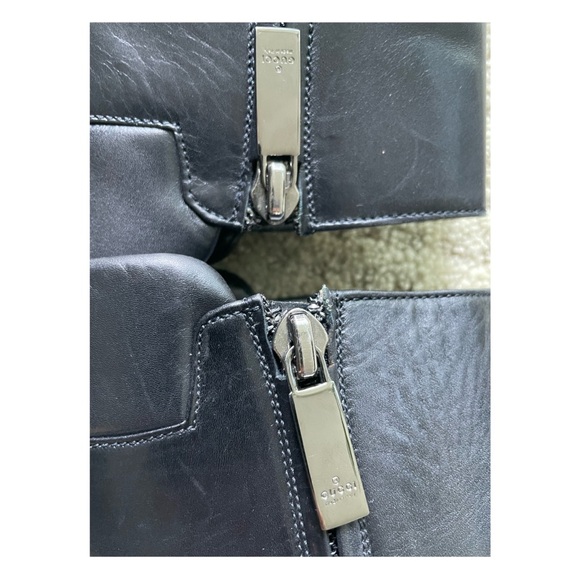 Authentic Gucci Black Leather Ankle Boots – Size 8.5 (Style 10402380) - Picture 9 of 12